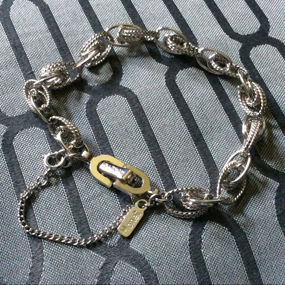 Monet signed Wrapped Chain Link Bracelet